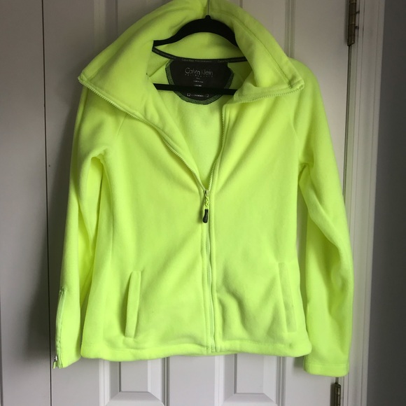 Bright Neon Yellow Calvin Klein Fleece 